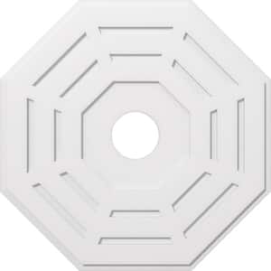 1 in. P X 16 in. C X 40 in. OD X 7 in. ID Westin Architectural Grade PVC Contemporary Ceiling Medallion
