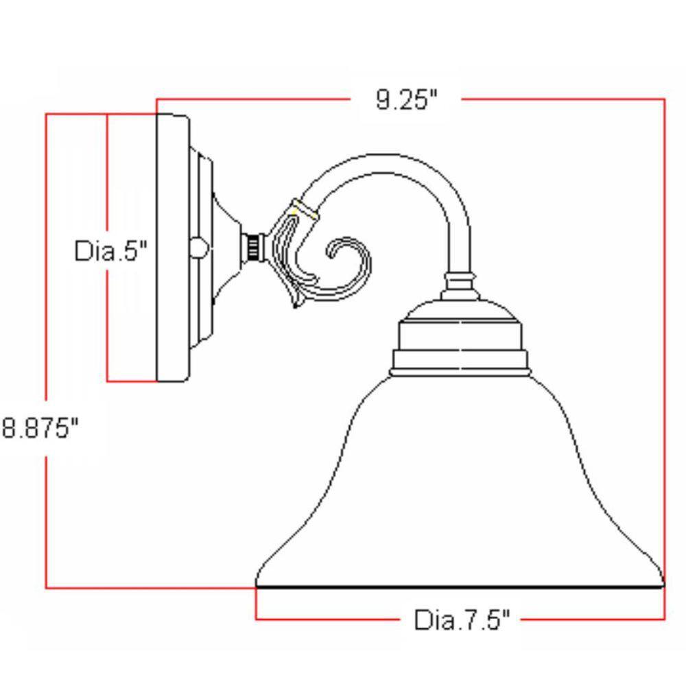 Oil Rubbed Bronze Vanity Sconce with Alabaster Glass Shade