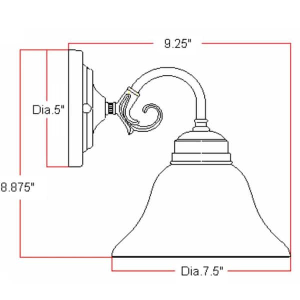 Millbridge 1-Light Oil-Rubbed Bronze Wall Mount Sconce