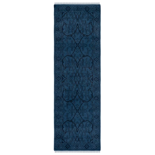 Spice Market 3 ft. x 10 ft. Blue Ornate Oriental Runner Rug