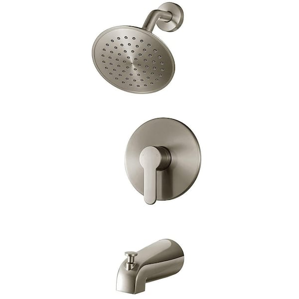 1-Piece Tub Shower Faucet Set with Valve in Brown, Shower Faucets Sets with 6 in. High-Pressure Rian Showerhead