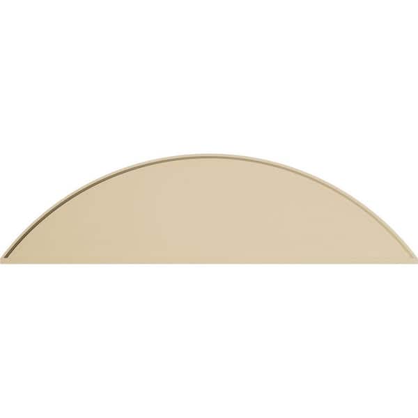 74 in. W x 19-1/2 in. H x 2 in. P Segment Arch Smooth Signature Urethane Pediment, Primed Tan