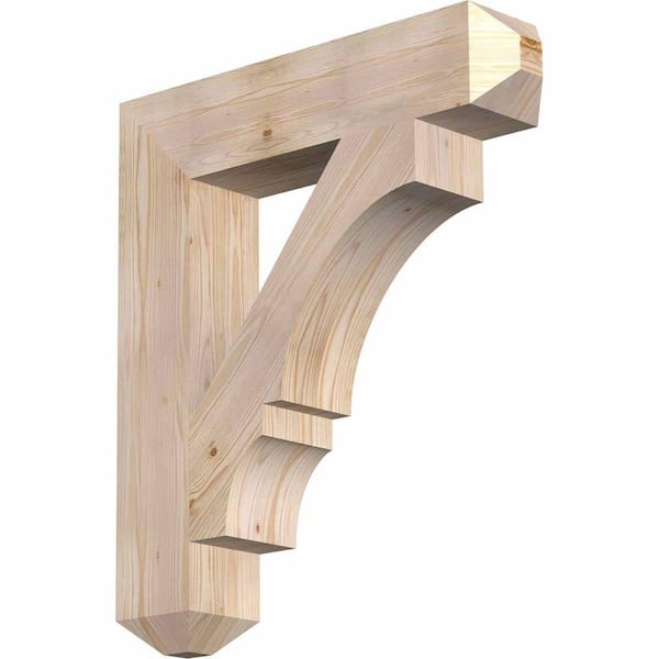 Ekena Millwork 5.5 in. x 32 in. x 28 in. Douglas Fir Balboa Craftsman Smooth Bracket