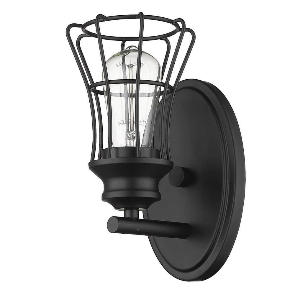 9.75 in. Black Indoor Hardwired Sconce with No Bulbs Included price history on PriceWatchPro