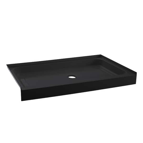 Swiss Madison Voltaire 48 in. x 36 in. Single Threshold Center Drain Shower Base in Black