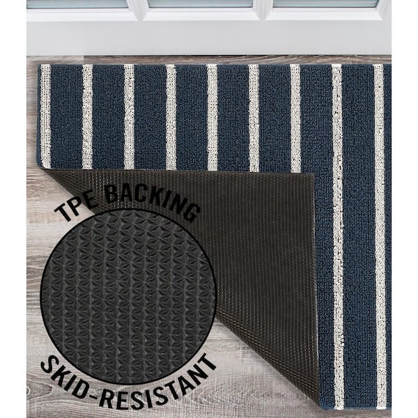 Nautica - PVC Loop Utility Mats | Indoor/Outdoor | Slip-Resistant | Mat for  Kitchen, Garage, Laundry Room, Foyer, & More | Stripe Modern Design