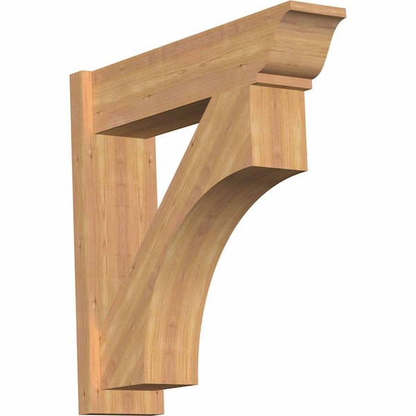 Ekena Millwork 8 in. x 30 in. x 30 in. Westlake Traditional Smooth Western Red Cedar Outlooker