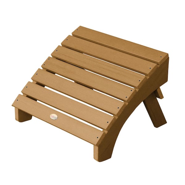 Highwood Adirondack Toffee Recycled Plastic Outdoor Folding Ottoman