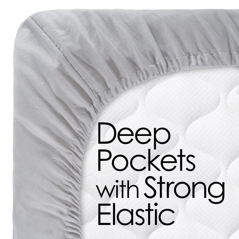 Light Blue Full Microfiber and Cotton Sheet Set