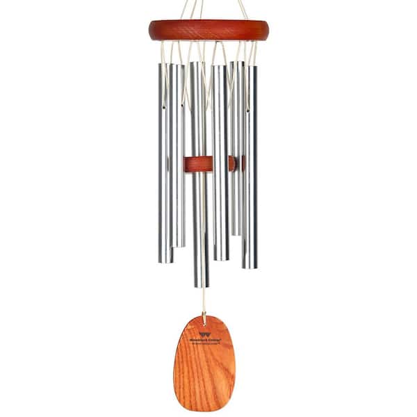 WOODSTOCK CHIMES Signature Collection, Amazing Grace Chime, Small 16 in. Silver Wind Chime