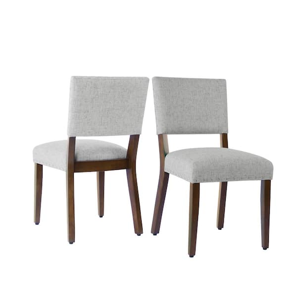Homepop Gray Woven Open Back Dining Chair (Set of 2)