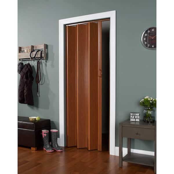 Spectrum Express One 36 In X 96 Vinyl Fruitwood Accordion Door Ex3696f Vinyl Fruitwood Accordion Door, Accordion Sliding Doors Interior
