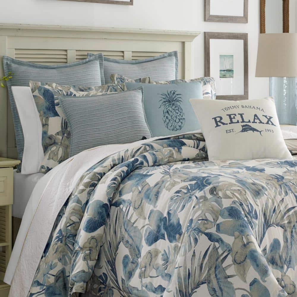 Nautical Blue Cotton Polyester Euro Sham