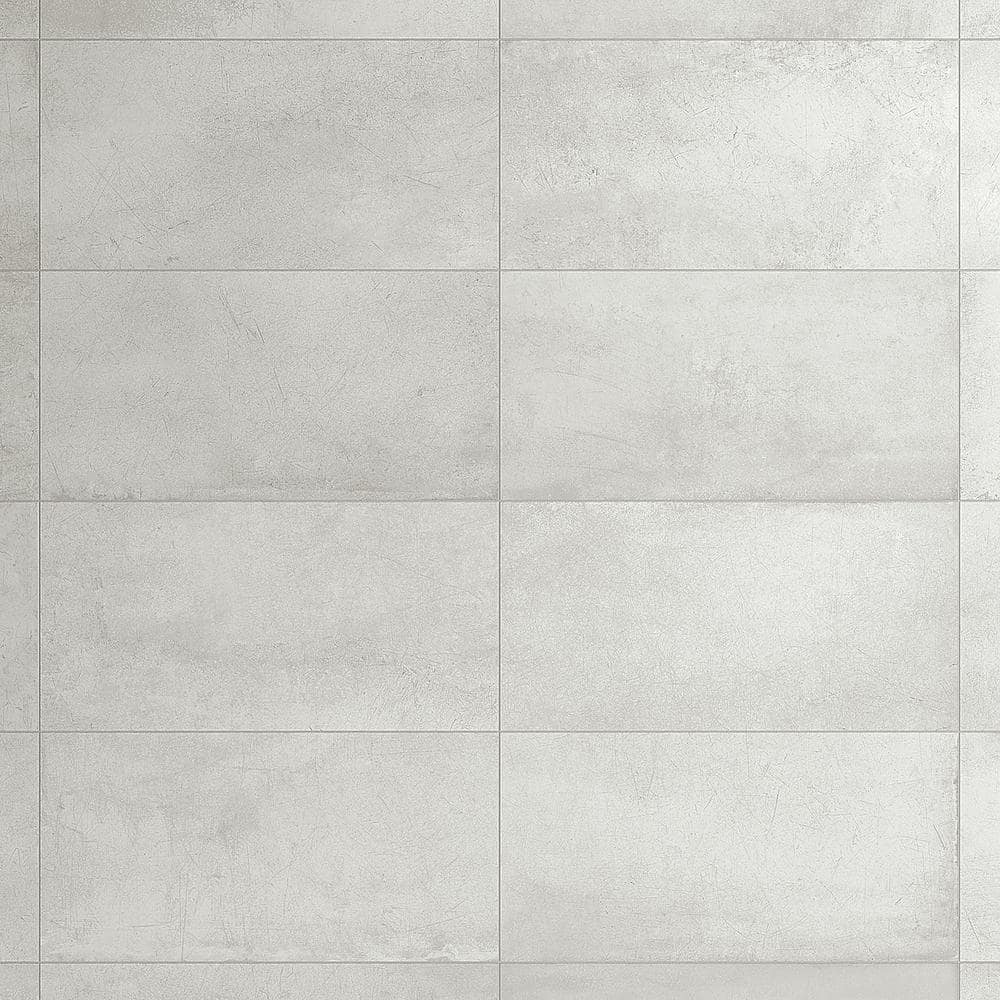 Light Gray 12x24 Matte Porcelain Tile with Stone Look