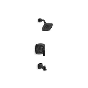 Rubicon 1-Handle 3-Spray Tub and Shower Faucet in Matte Black (Valve Included)