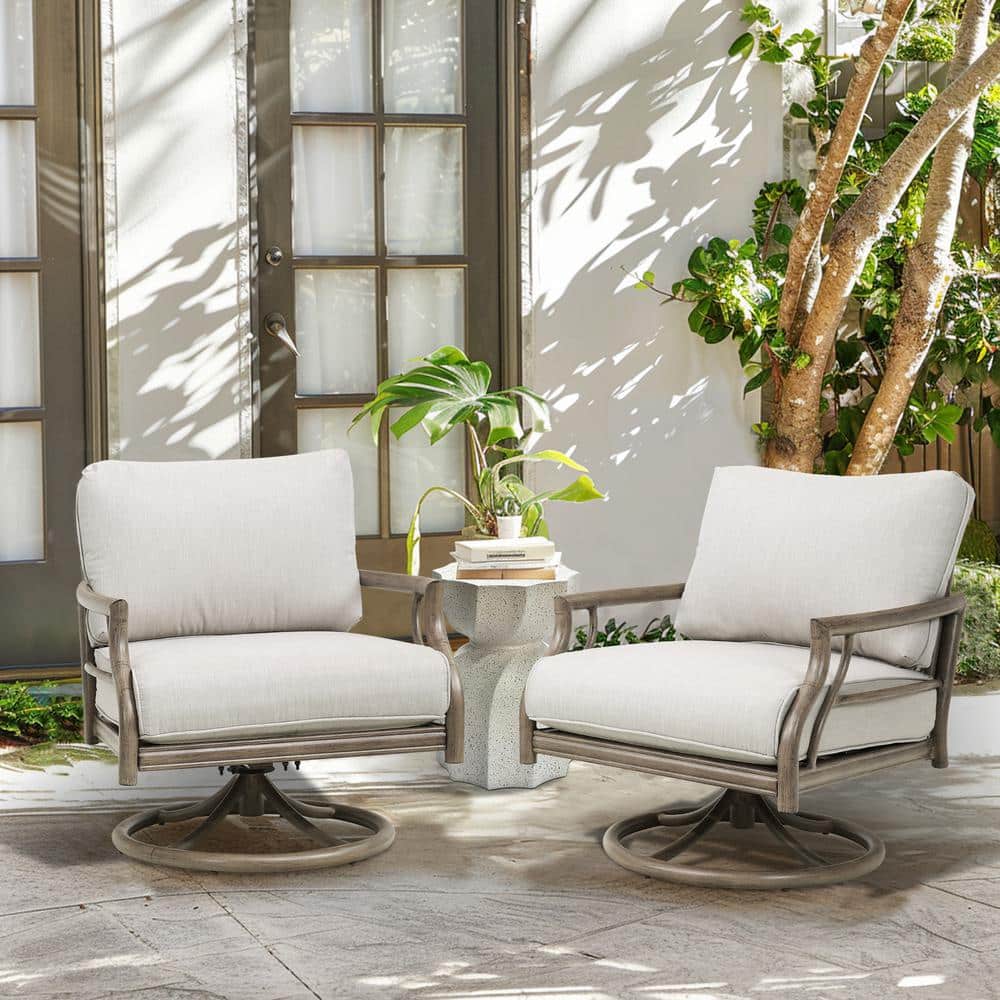 PEAK HOME FURNISHINGS Lamando 2-Piece Aluminum Patio Outdoor