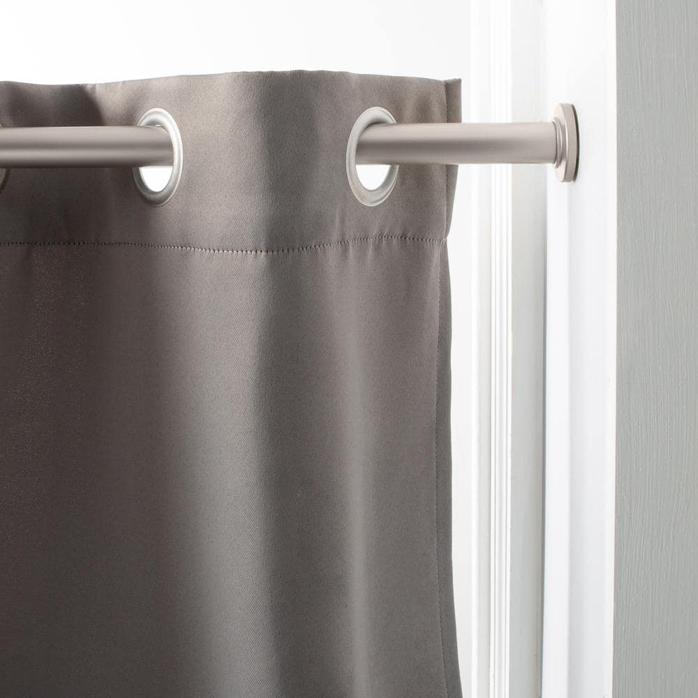 Adjustable Satin Nickel Steel Curtain Tension Rod 24-42"