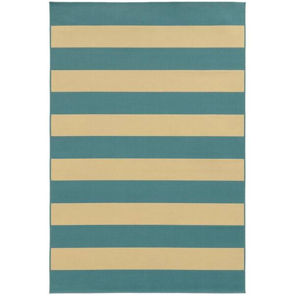 Home Decorators Collection Nantucket Aegean  Doormat 3 ft. x 5 ft. Indoor/Outdoor Patio Area Rug