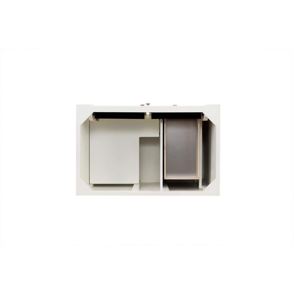 Bright White 36" Freestanding Single Vanity Base with Veneer