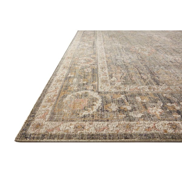 Chris Love Julia Rosemarie Sage / Blush 3 ft. 2 in. x 3 ft. 2 in. Round Traditional Accent Rug