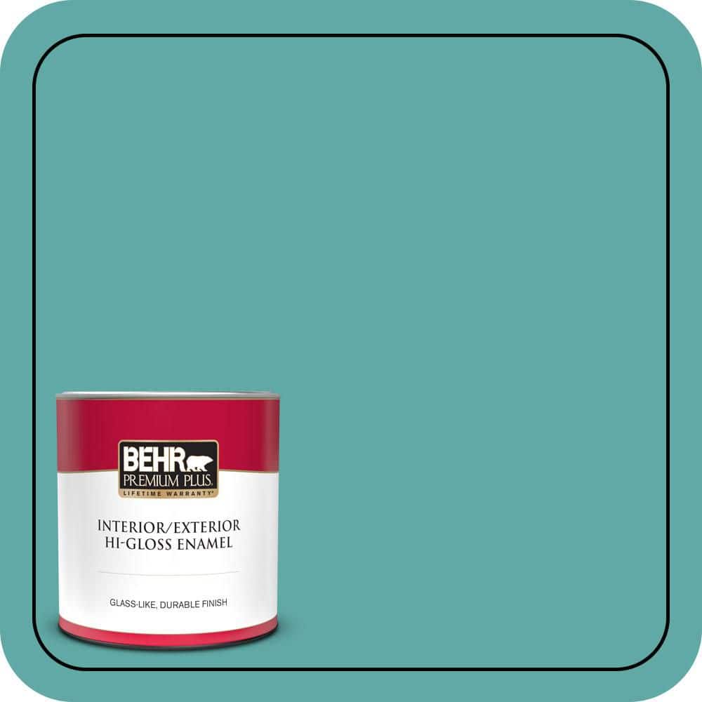 1 qt. #500D-5 Teal Zeal Hi-Gloss Enamel Interior/Exterior Paint & Primer price history on PriceWatchPro