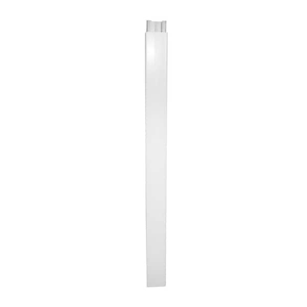 Weatherables 5 in. x 5 in. x 8 ft. White Vinyl Fence Gate Blank Post