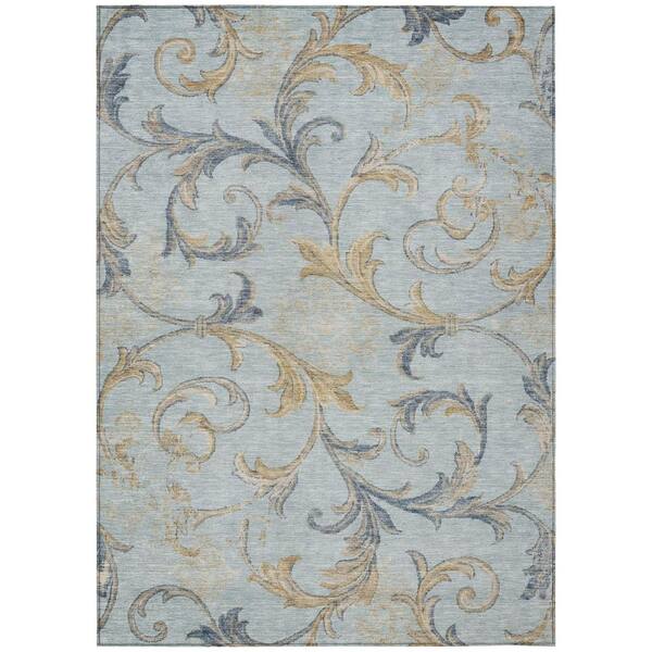 Chantille Machine Washable Indoor/Outdoor Abstract ACN3012 Sky 10 ft. x 14 ft. Area Rug