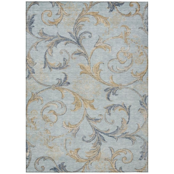 Chantille Machine Washable Indoor/Outdoor Abstract ACN3012 Sky 3 ft. x 5 ft. Area Rug