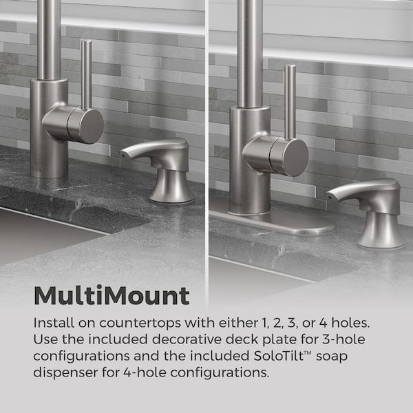 Zanna Single-Handle Pull-Down Sprayer Kitchen Faucet with Soap Dispenser in Spot Defense Stainless Steel Zanna Single-Handle Pull-Down Sprayer Kitchen Faucet with Soap Dispenser in Spot Defense Stainless Steel