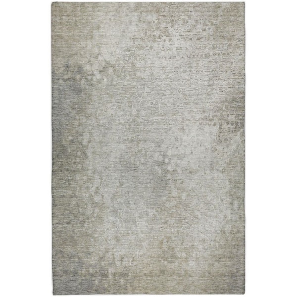 Dream Shag Premium Machine Washable Abstract ADS565 Beige 10 ft. x 14 ft. Area Rug