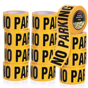 12-Pieces 200 Meters Long Tape Roll Suitable for Wide Range of Applications Safety Caution Tape Set (Black and Yellow)