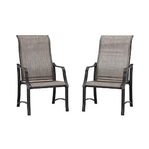 Sling Outdoor Dining Chair in Gray (2-Pack)