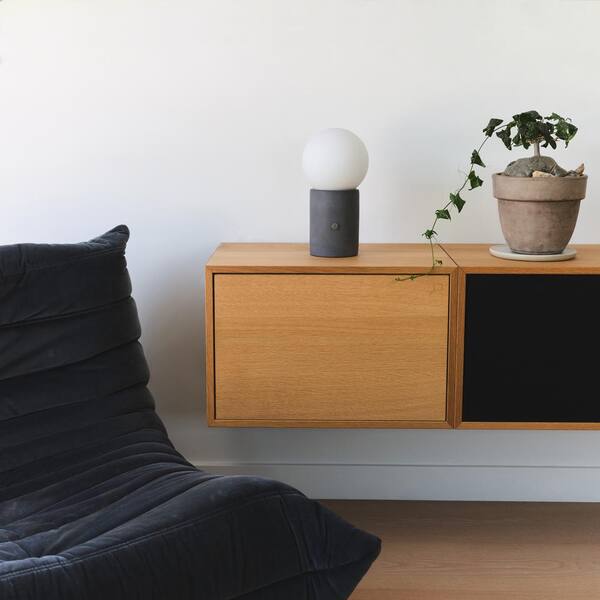 Brightech Kai 11 in. Cement Gray Mid-Century Modern Brightech Kai 11 in. Cement Gray Mid-Century Modern