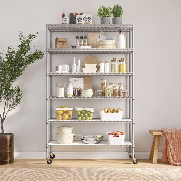 Seville Classics Ultra Durable 6-Tier NSF Household Steel Shelving