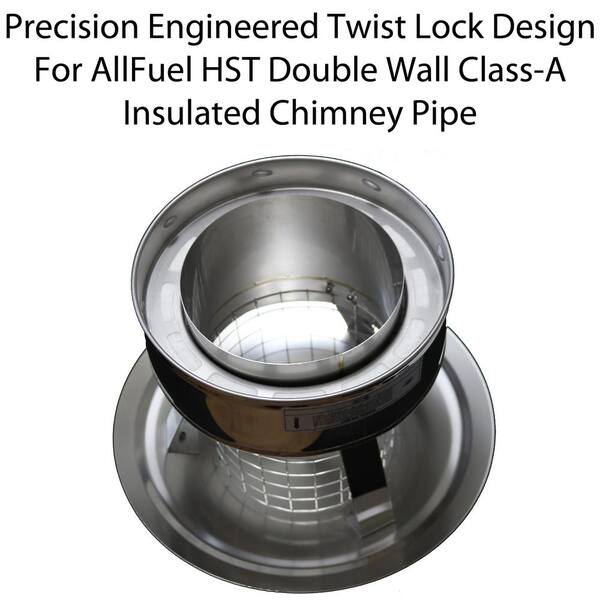 AllFuel HST Through The Attic Kit For 6" Class-A Chimney | Complete Installation Kit For Single Story Homes