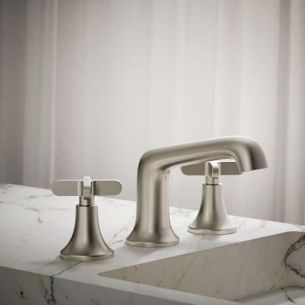 Setra 8 in. Widespread 2-Handle Bathroom Faucet in Vibrant Brushed Nickel