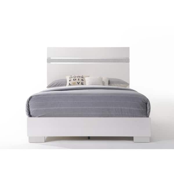 Acme Furniture Naima II White Queen Bed 26770Q - The Home Depot
