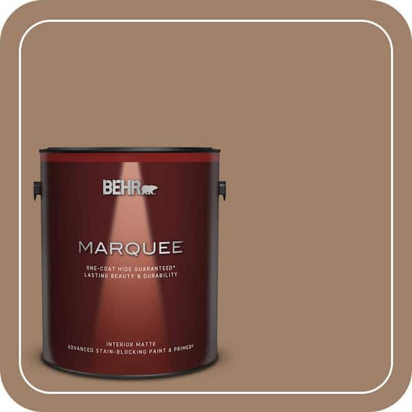 BEHR MARQUEE 1 gal. #ECC-40-3 Seasoned Acorn Matte Interior Paint & Primer