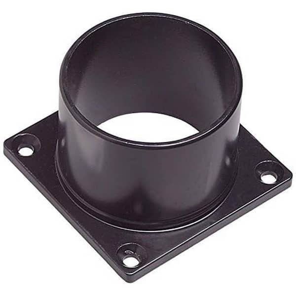 Angel Sar 3.5 in. Outdoor Pier Base Accessory Mount for Deck Porch Patio, Black