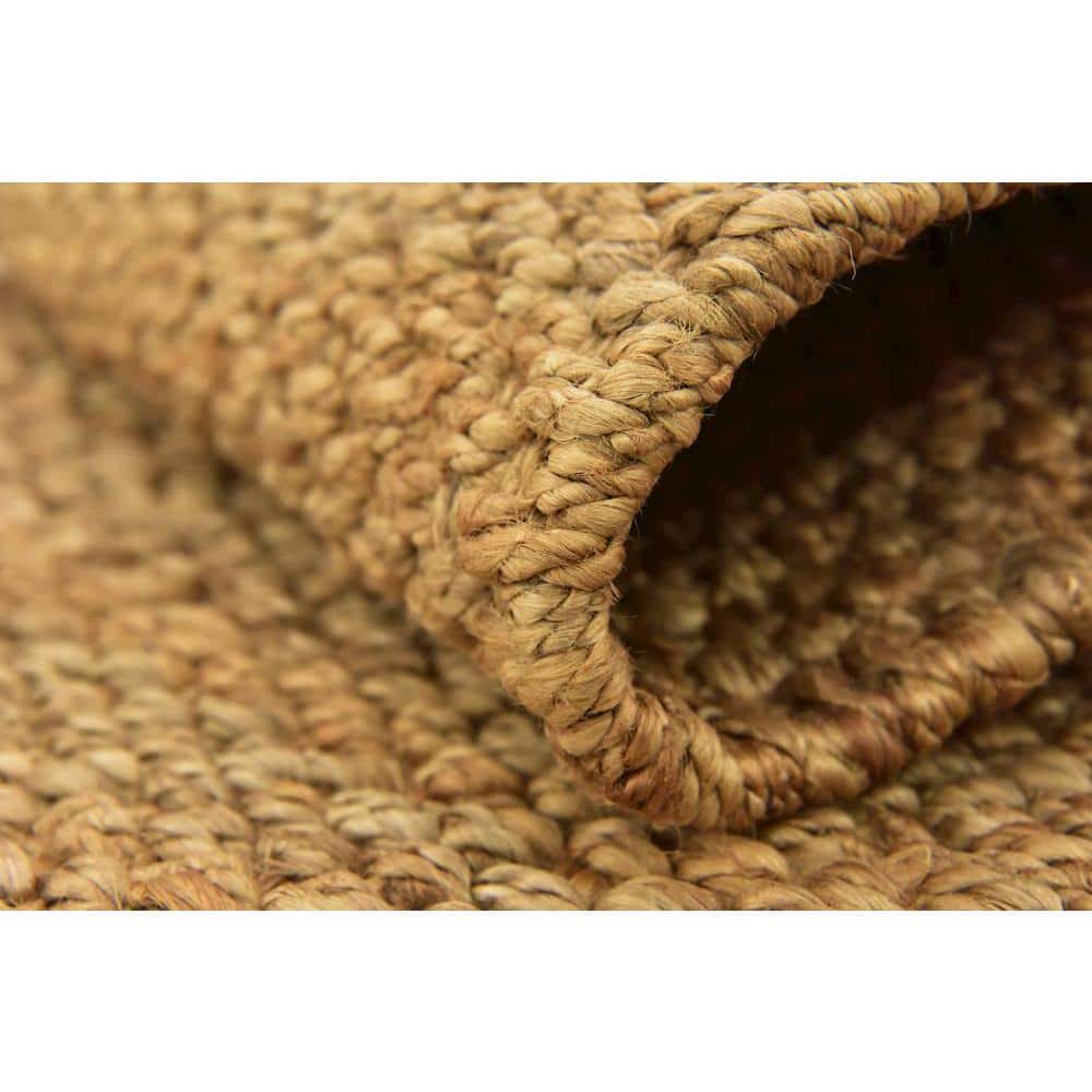 Handmade Chunky Jute Rectangular Natural Area Rug