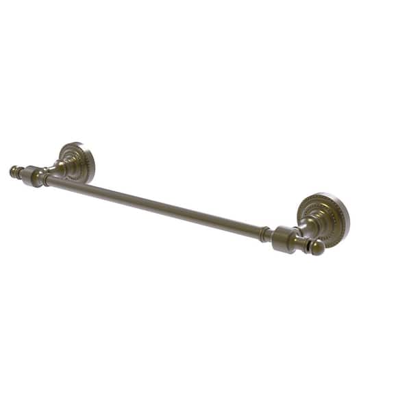 Allied Brass Retro Dot Collection 24 in. Wall Mounted Towel Bar in Antique Brass