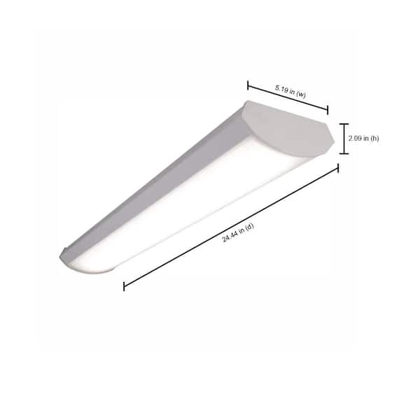 22-Watt 2 ft. White Integrated LED Low Profile Wraparound Light