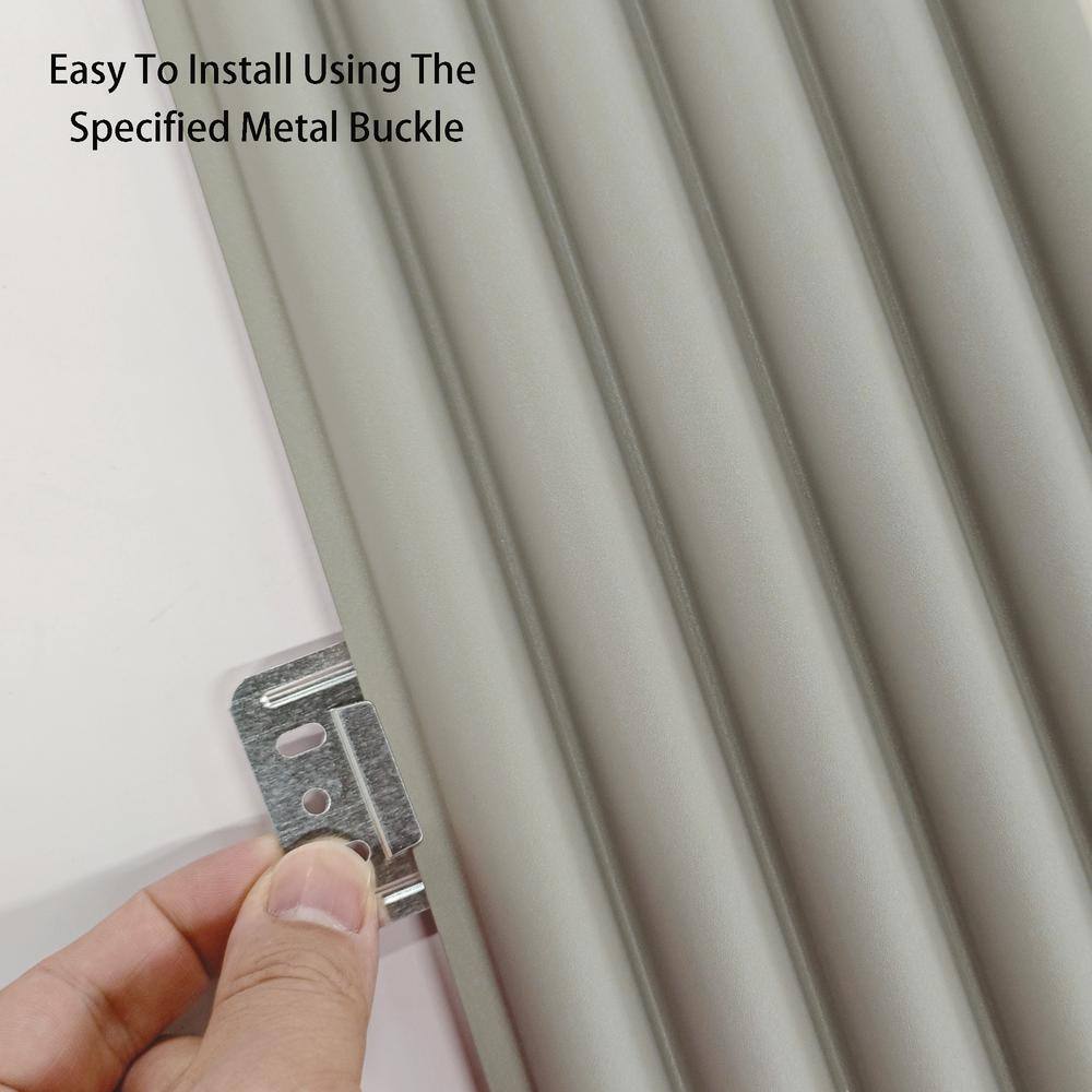 Gray 6.2" x 102" 3D Textured Vinyl Slat Wall Panels