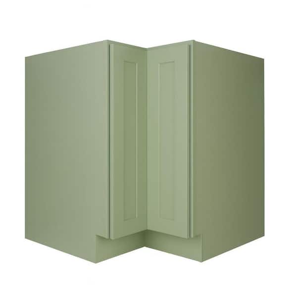 Shaker Assembled 36 in. W x 34.5 in. H x 24 in. D Farm Sink Base Cabinet with 2 Doors in Jade Green