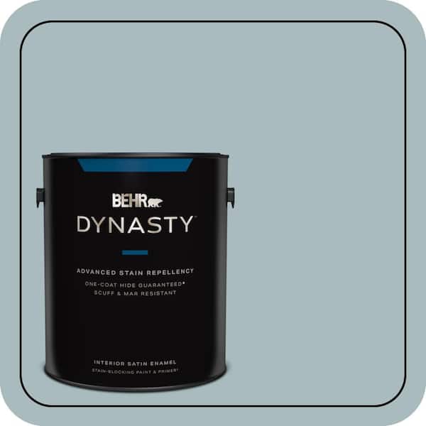BEHR DYNASTY 1 gal. #MQ6-04 Gray Wool One-Coat Hide Satin Enamel Stain-Blocking Interior Paint and Primer