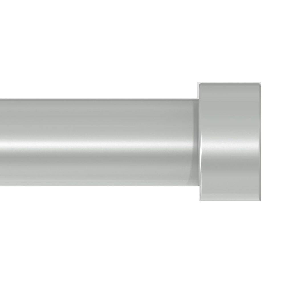 18 in. to 42 in. Iron Adjustable Tension Shower Curtain Rod with End Cap Style Design in Silver, Up to 30 pounds price history on PriceWatchPro