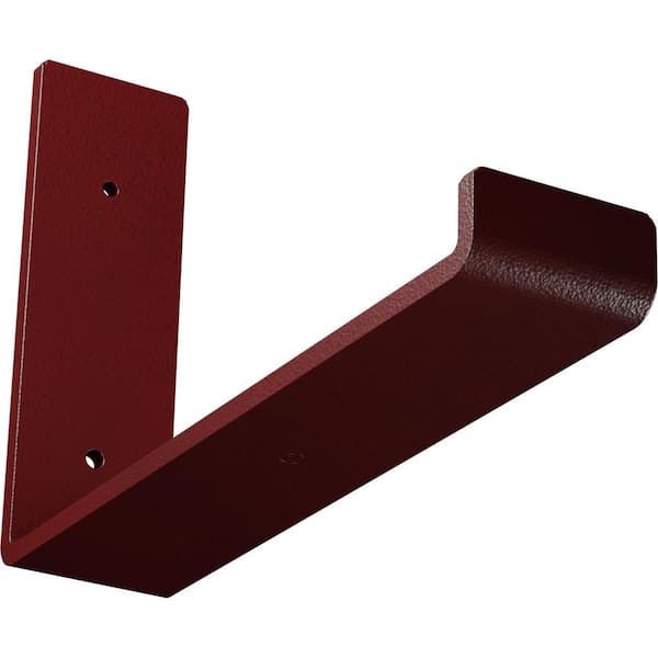 2 in. x 6 1/2 in. x 10 in. Hammered Bright Red Steel Hanging Shelf Bracket