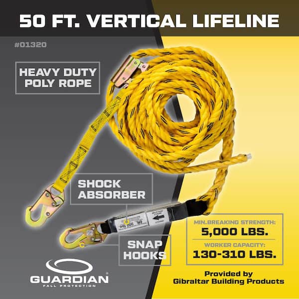 Guardian Fall Protection 50 ft. Vertical Life Line Assembly 01320