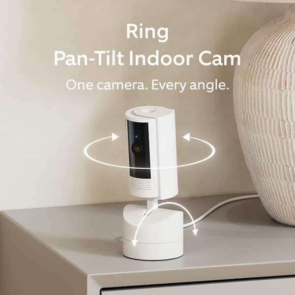 Pan-Tilt Indoor Cam Plug-in Security Camera with 360° Horizontal Pan Coverage, Live View and Two-Way Talk, White-3 Pack
