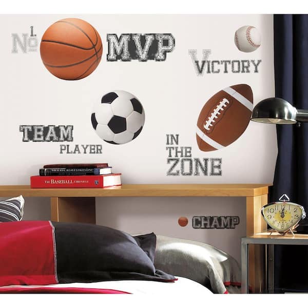 RoomMates All Star Sports Saying Peel and Stick Wall Decal